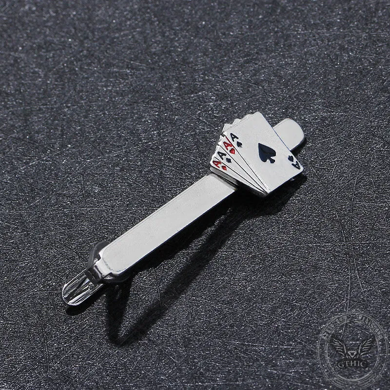 Ace Poker Card Alloy Tie Clip