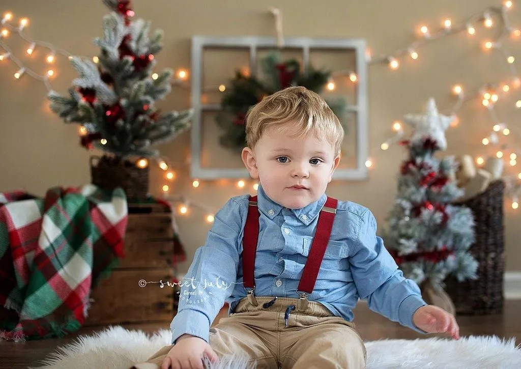 Burgundy Elastic Suspenders