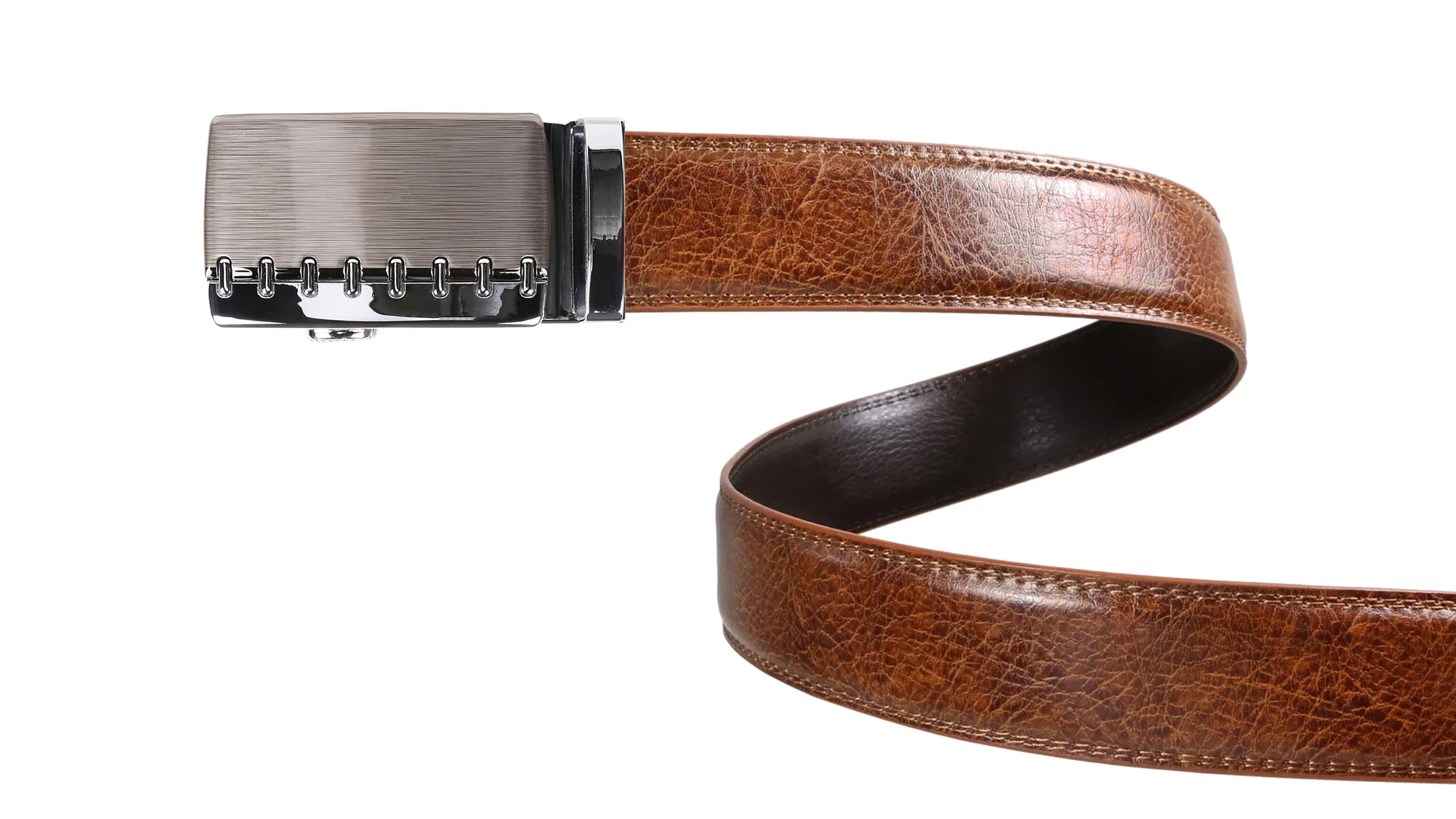 Classic Brown Leather Belt Strap