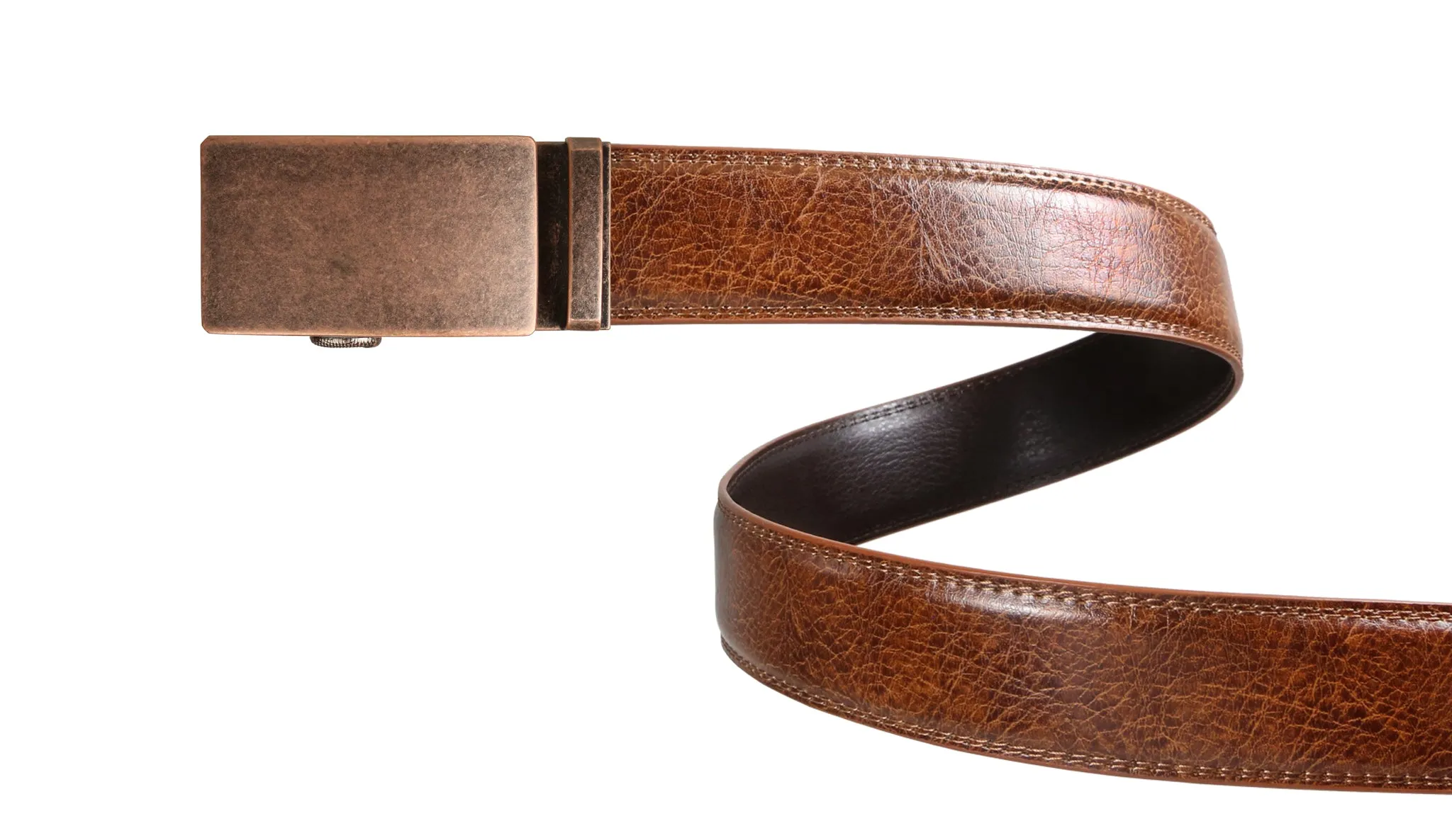 Classic Brown Leather Belt Strap