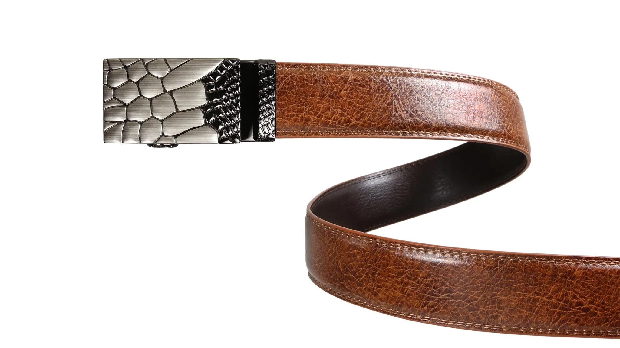Classic Brown Leather Belt Strap