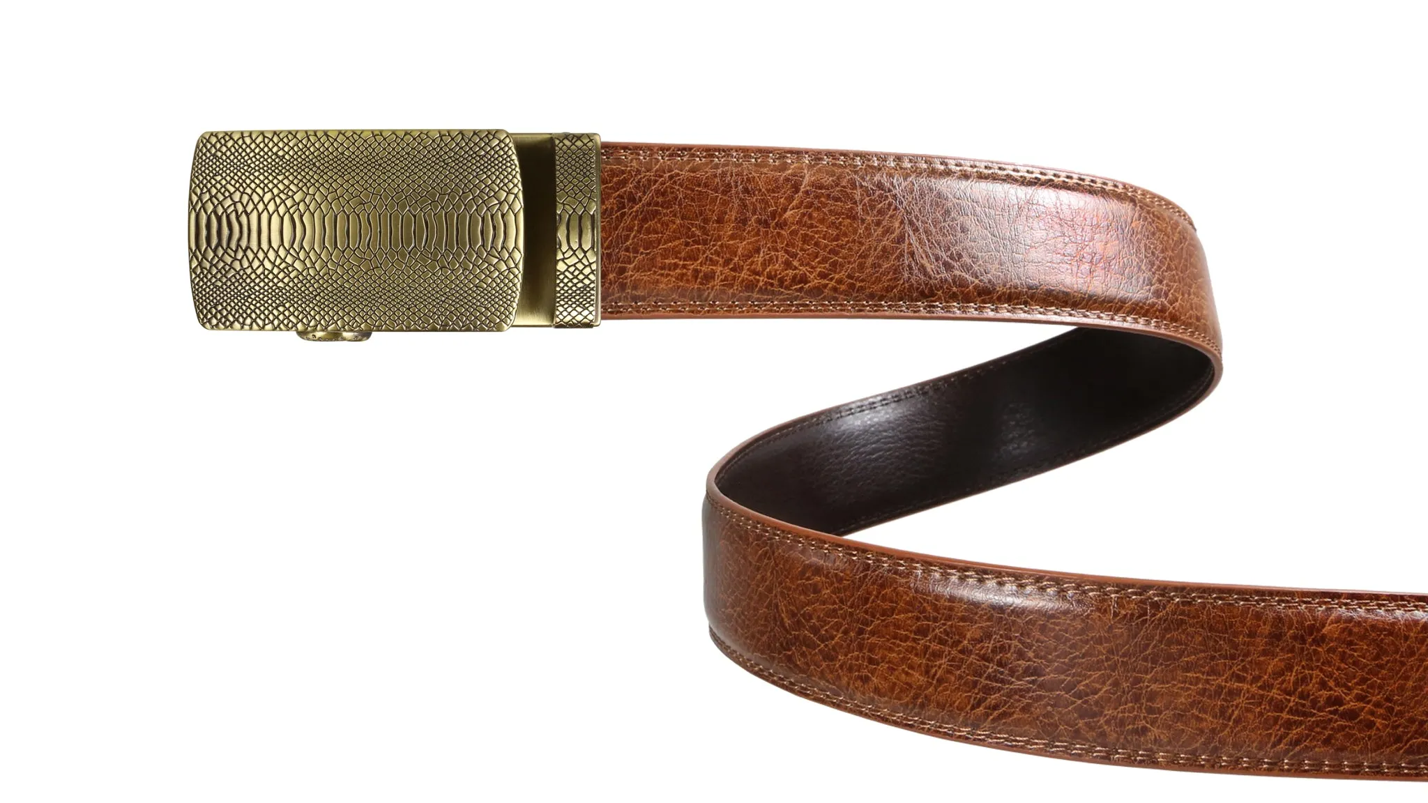Classic Brown Leather Belt Strap