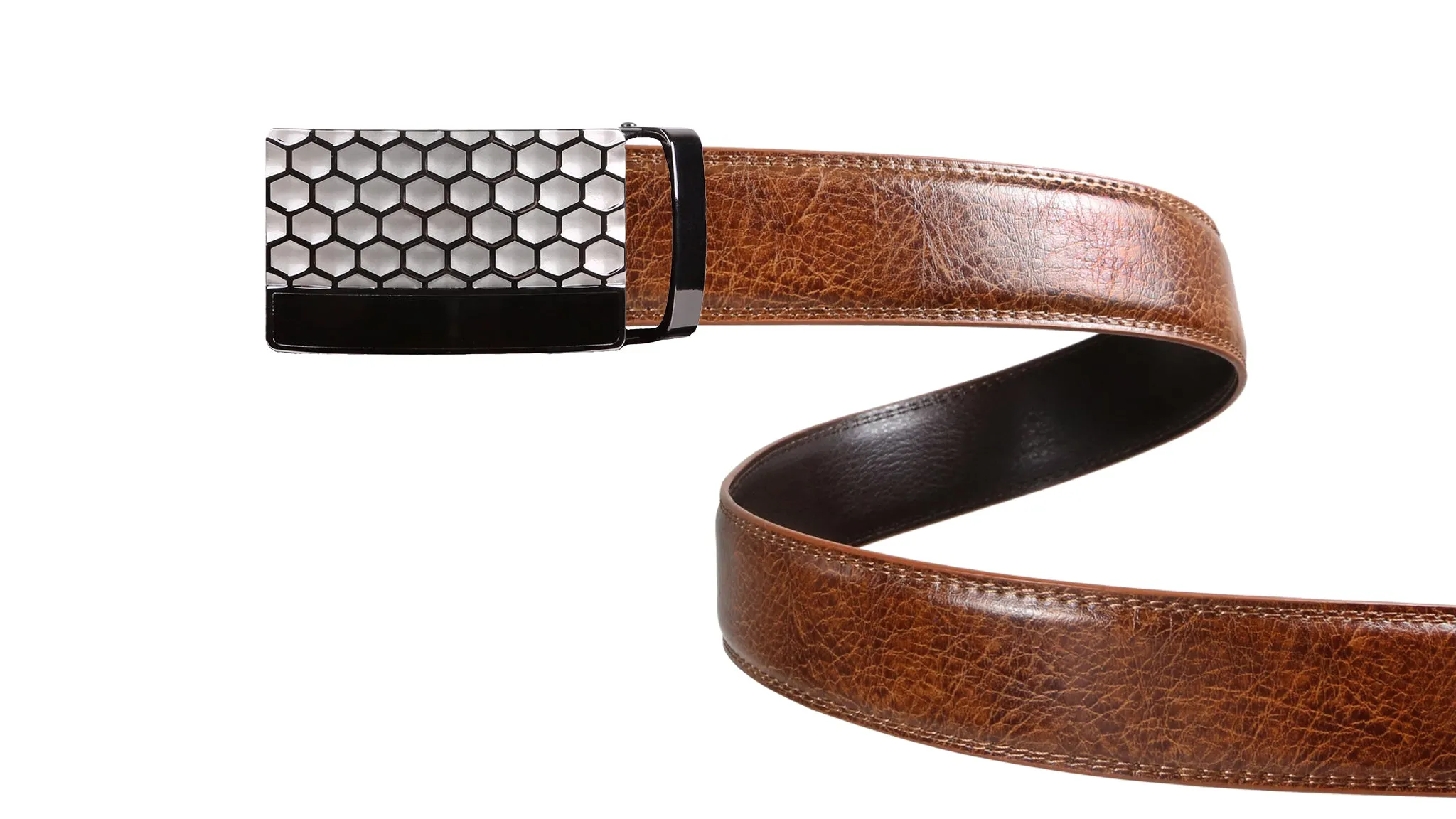 Classic Brown Leather Belt Strap