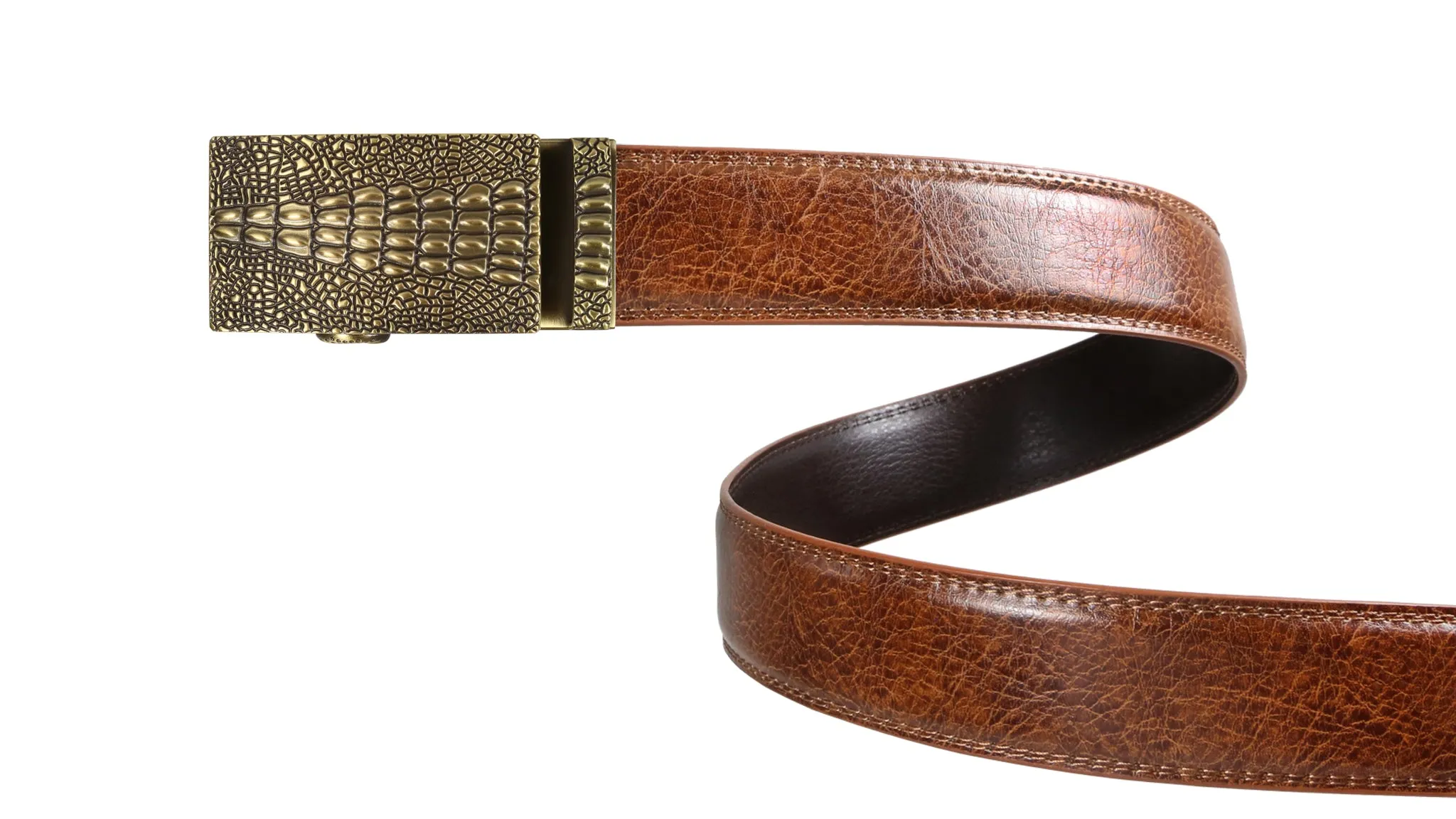 Classic Brown Leather Belt Strap