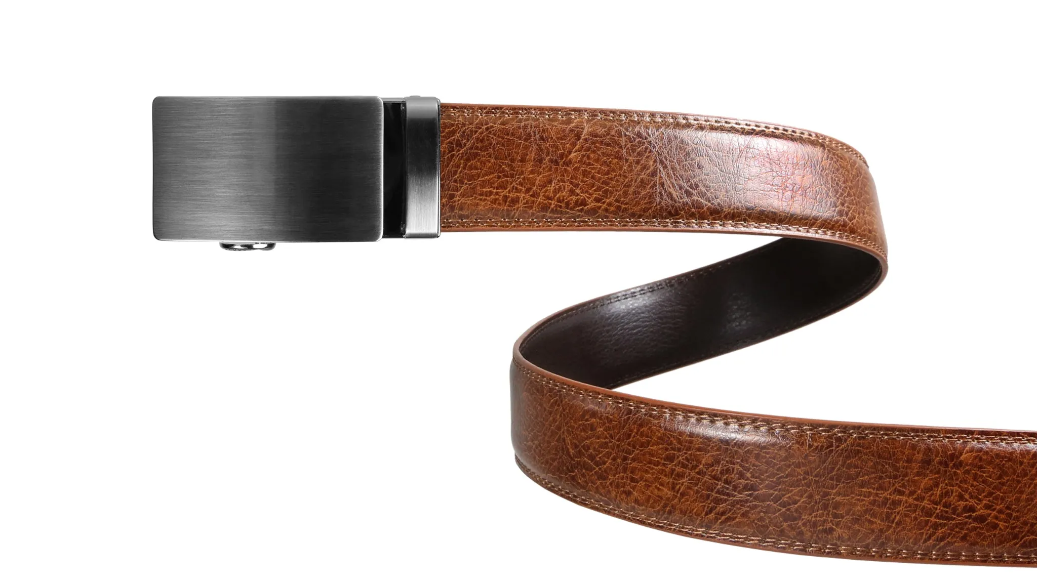 Classic Brown Leather Belt Strap