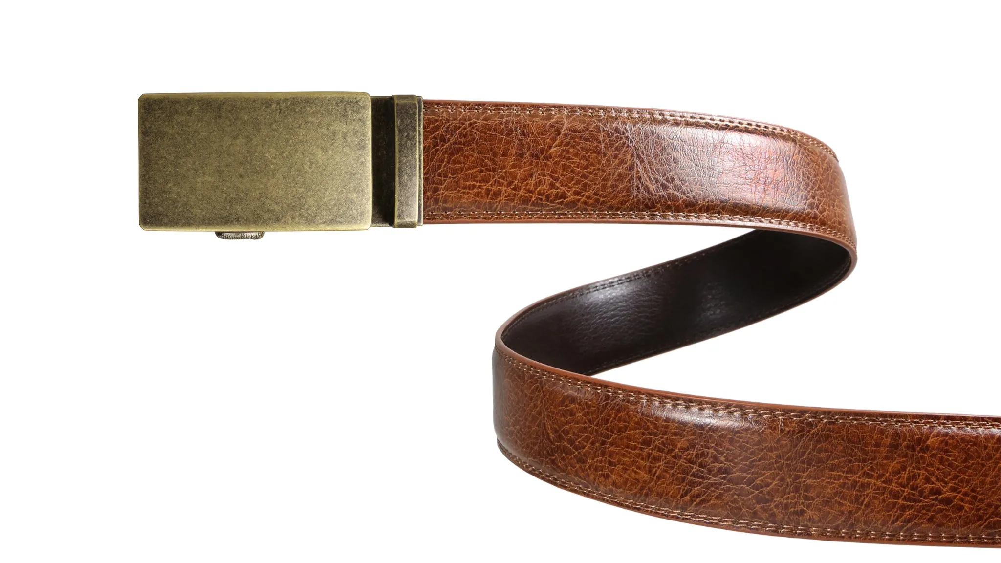 Classic Brown Leather Belt Strap