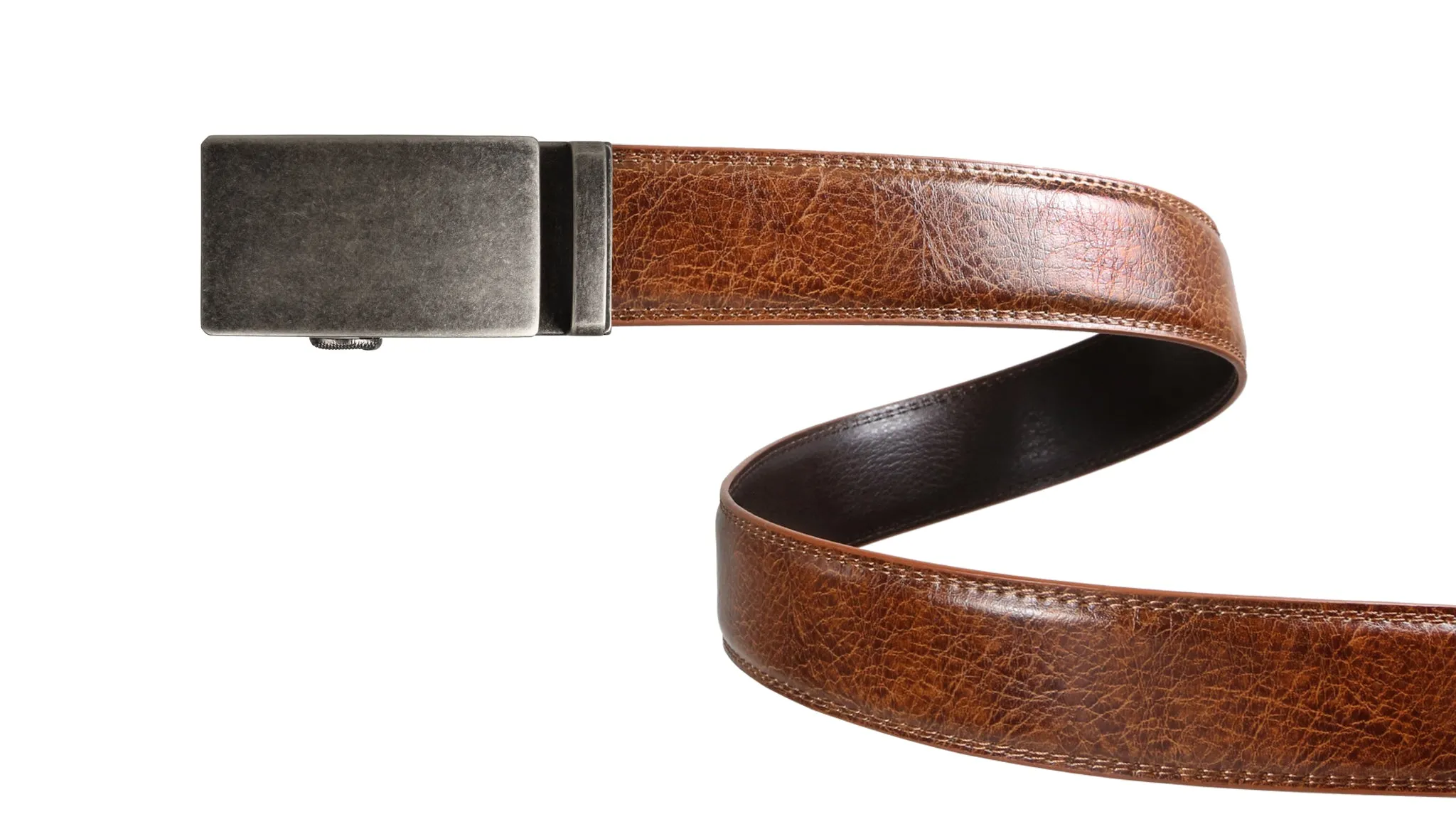 Classic Brown Leather Belt Strap