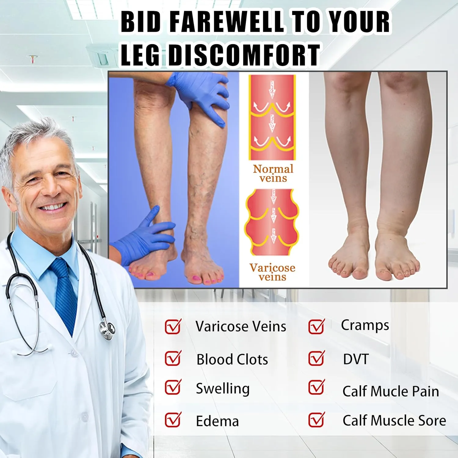 Cotton Compression Socks for Women&Men 15-20mmHg Knee High Cute Support Sock for Nurses, Pregnant Women, Travel