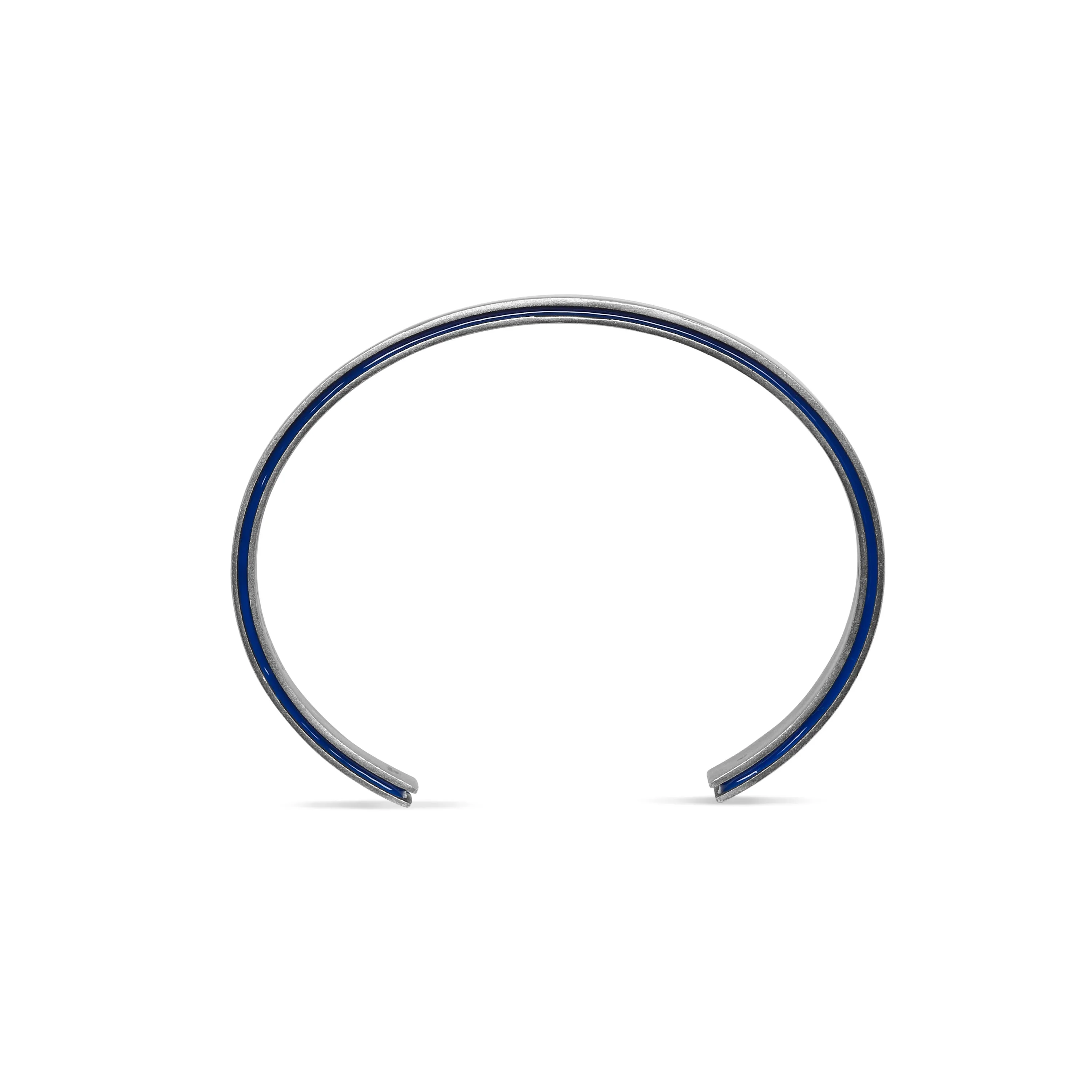 ELAN Wide Cuff with Blue Enamel