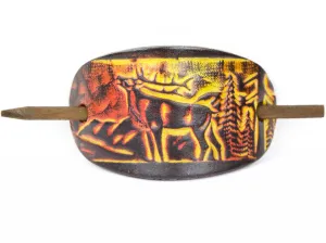 Elk Leather Hair Barrette