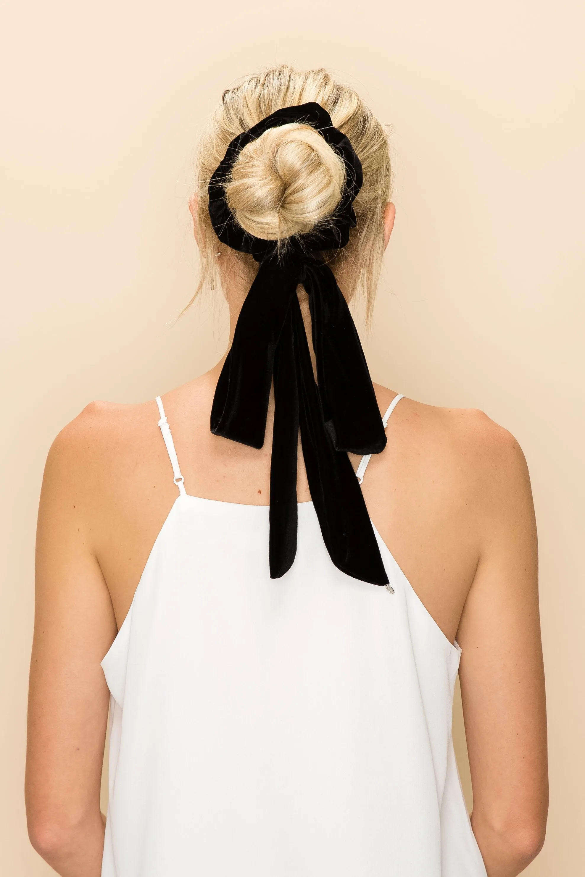 EXTRA LONG VELVET RIBBON SCRUNCHIE
