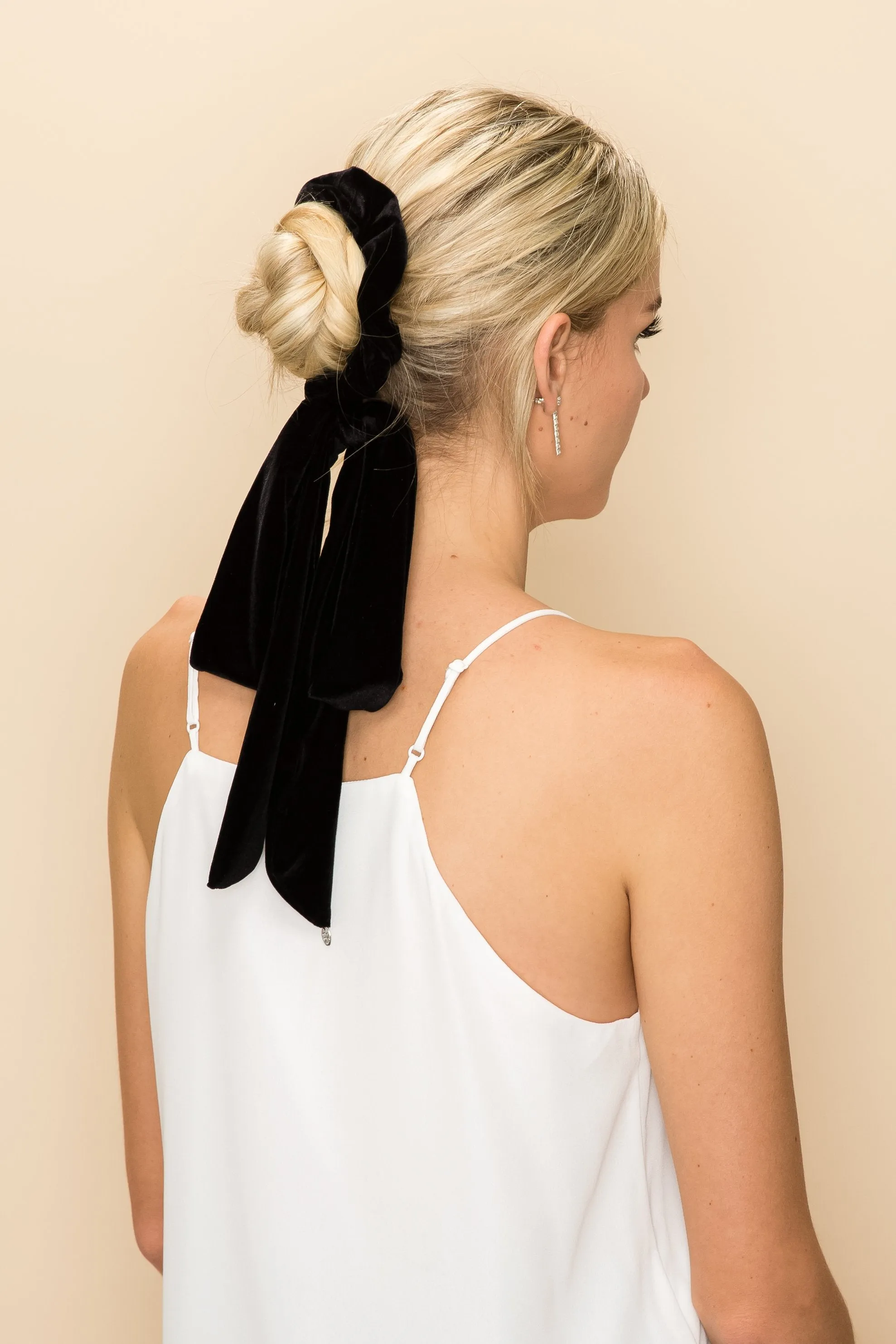 EXTRA LONG VELVET RIBBON SCRUNCHIE