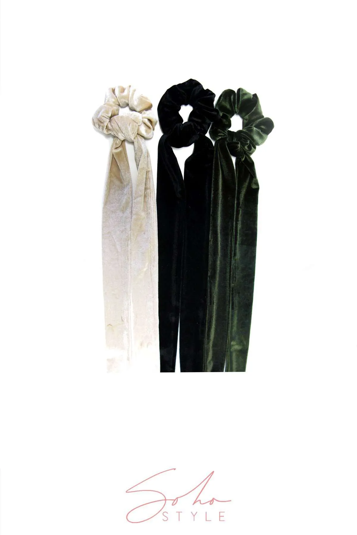 EXTRA LONG VELVET RIBBON SCRUNCHIE