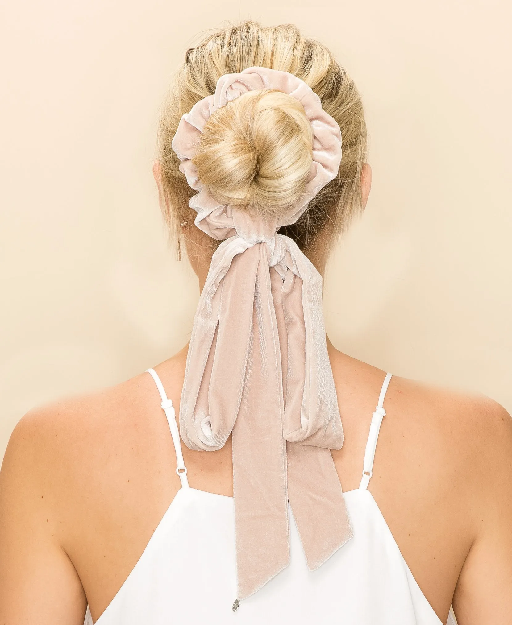 EXTRA LONG VELVET RIBBON SCRUNCHIE