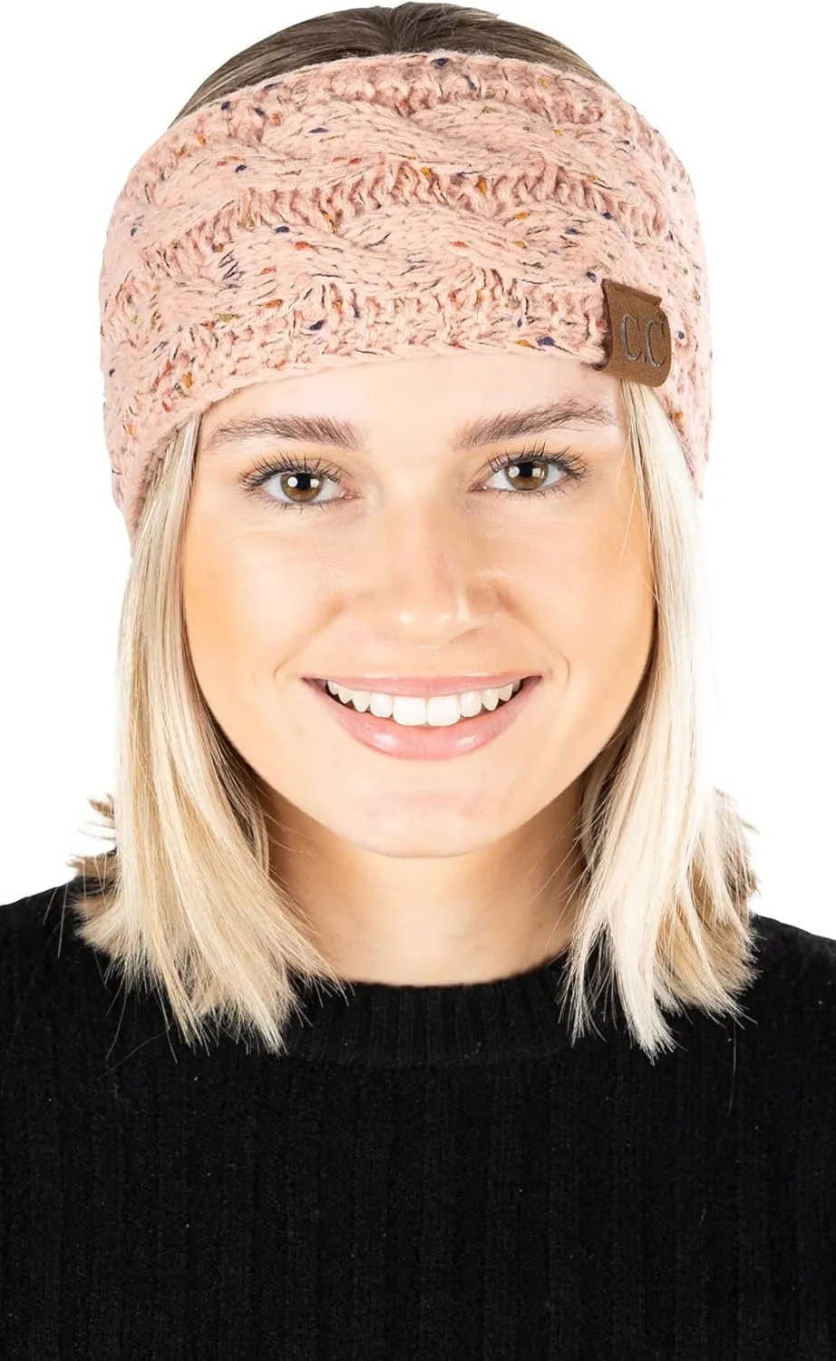 Funky Junque Cable Knit Fuzzy Lined Head Wrap and Ear Warmer