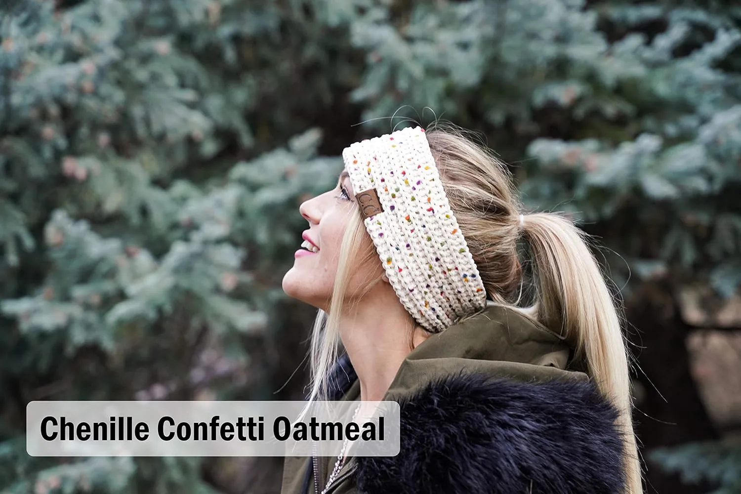 Funky Junque Cable Knit Fuzzy Lined Head Wrap and Ear Warmer