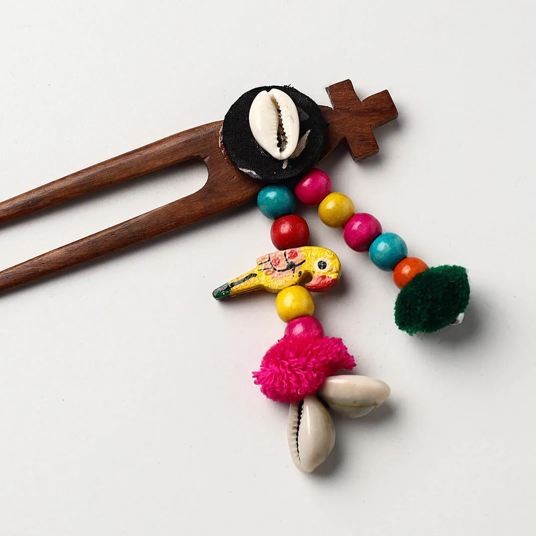 Handmade Beadwork Wooden Juda Stick 14