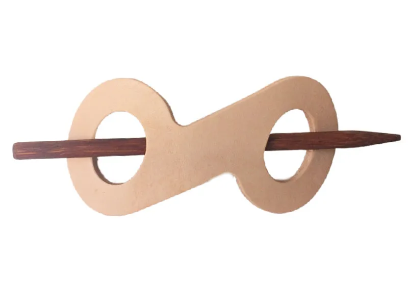 Infinity Leather Hair Barrette