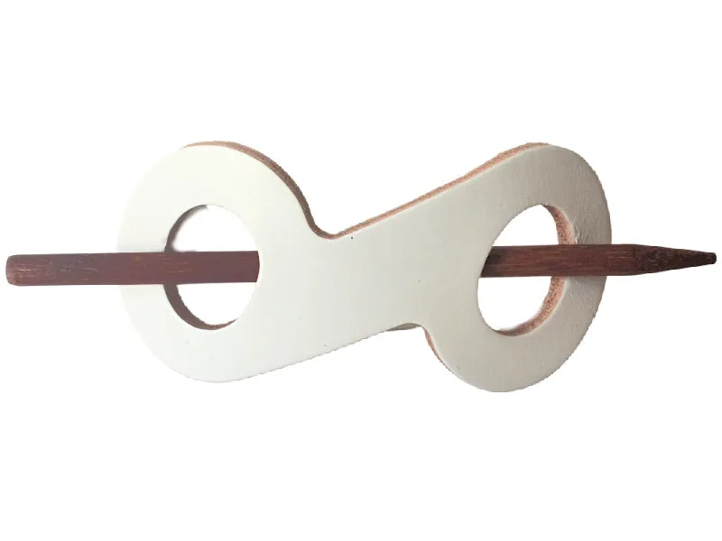 Infinity Leather Hair Barrette