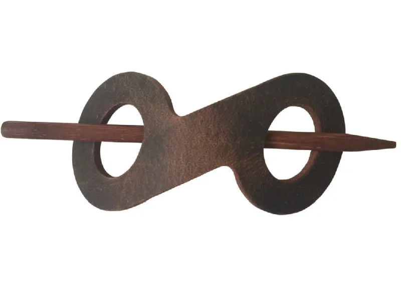 Infinity Leather Hair Barrette