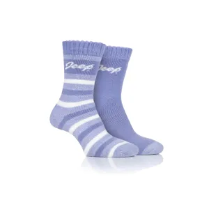 Ladies Jeep 2 Pack Brushed Thermal Boot Sock