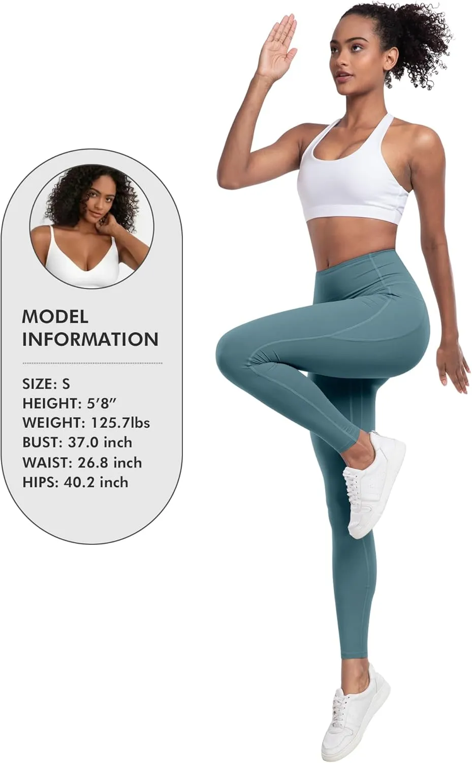 LZYVOO Leggings with Pockets for Women, 6 Packs Soft High Waisted Tummy Control Workout Yoga Pants