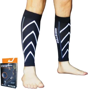 Meister Graduated 20-25mmHg Compression Running Leg Sleeves for Shin Splints (Pair)