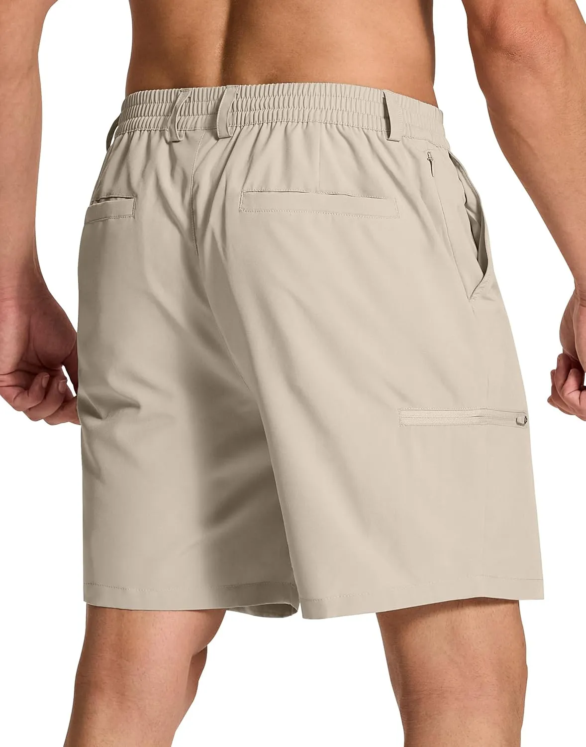 Mens Stretch Golf Shorts with 6 Pockets Dry Fit 7 Inch Inseam Lightweight Dress for Hiking Work Casual