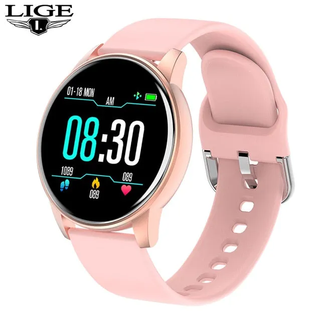 New Smart Watch Men Women 1.3 Color Screen Heart Rate Blood Pressure Sport Multifunctional Waterproof Smartwatch Box