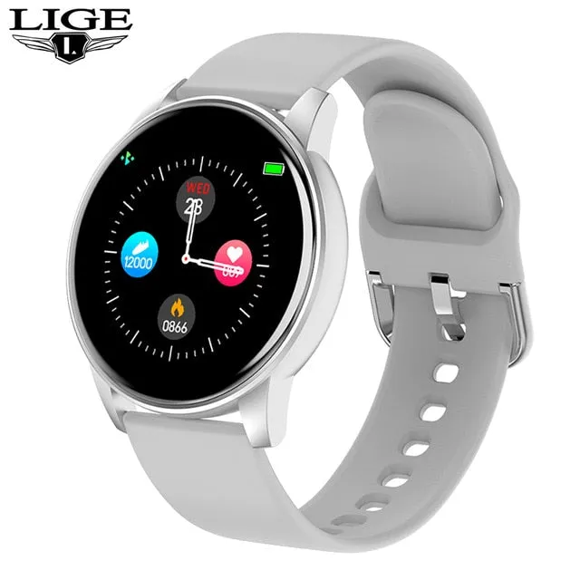 New Smart Watch Men Women 1.3 Color Screen Heart Rate Blood Pressure Sport Multifunctional Waterproof Smartwatch Box