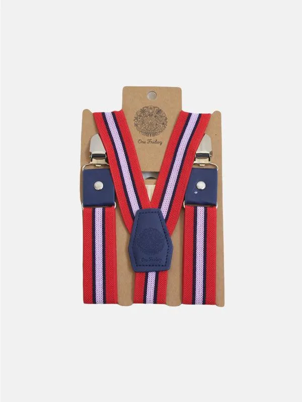 One Friday Red Stripes Suspender