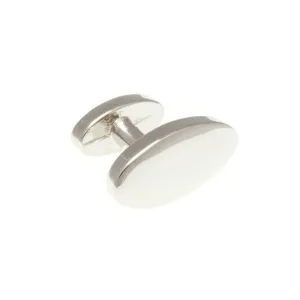 Oval Simply Metal Cufflinks