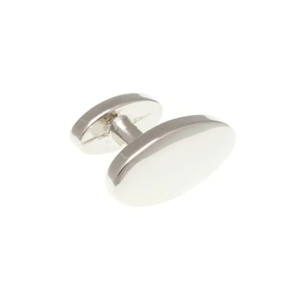 Oval Simply Metal Cufflinks