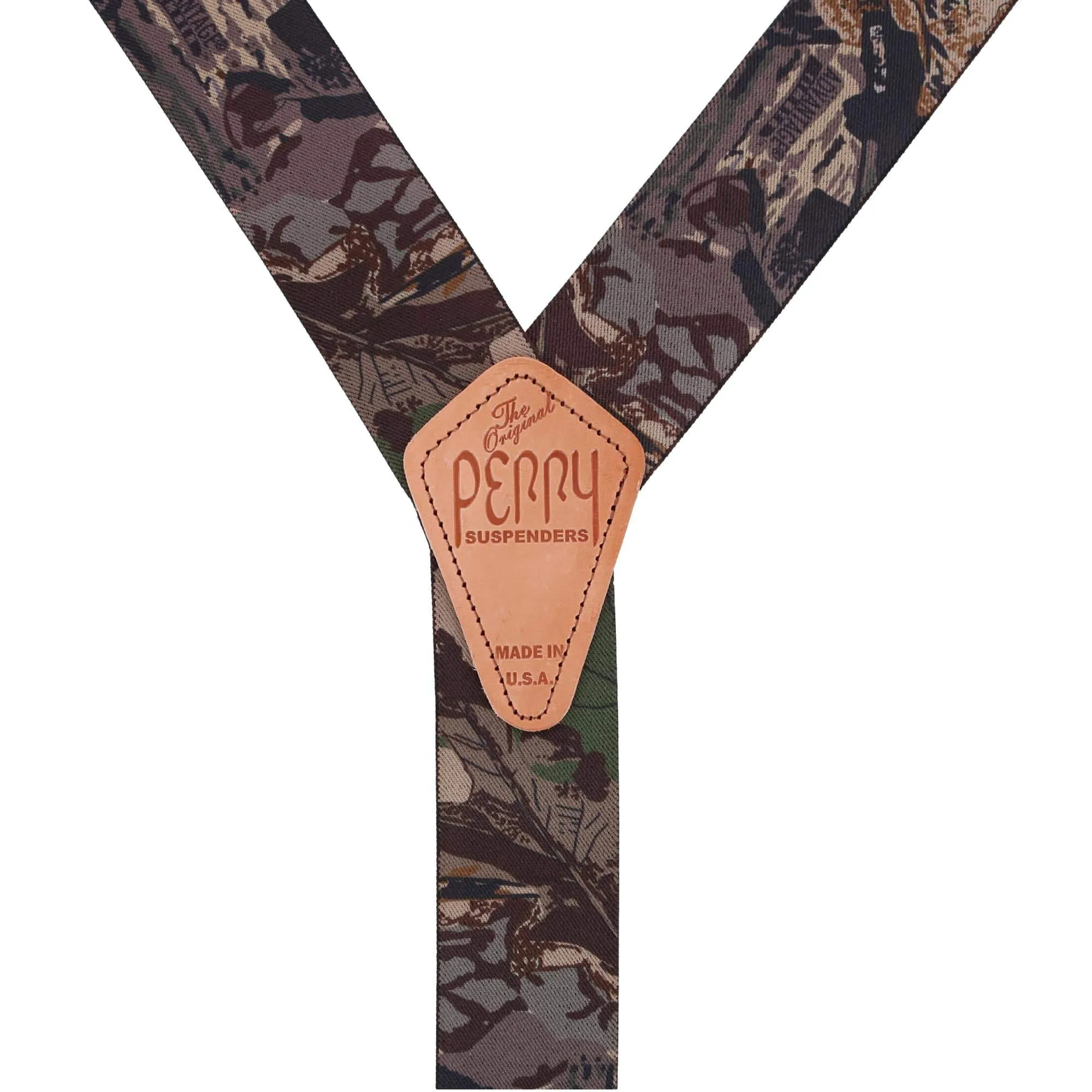 Perry Suspenders™ Men's Elastic Hook End Camouflage Suspenders (Tall Available)