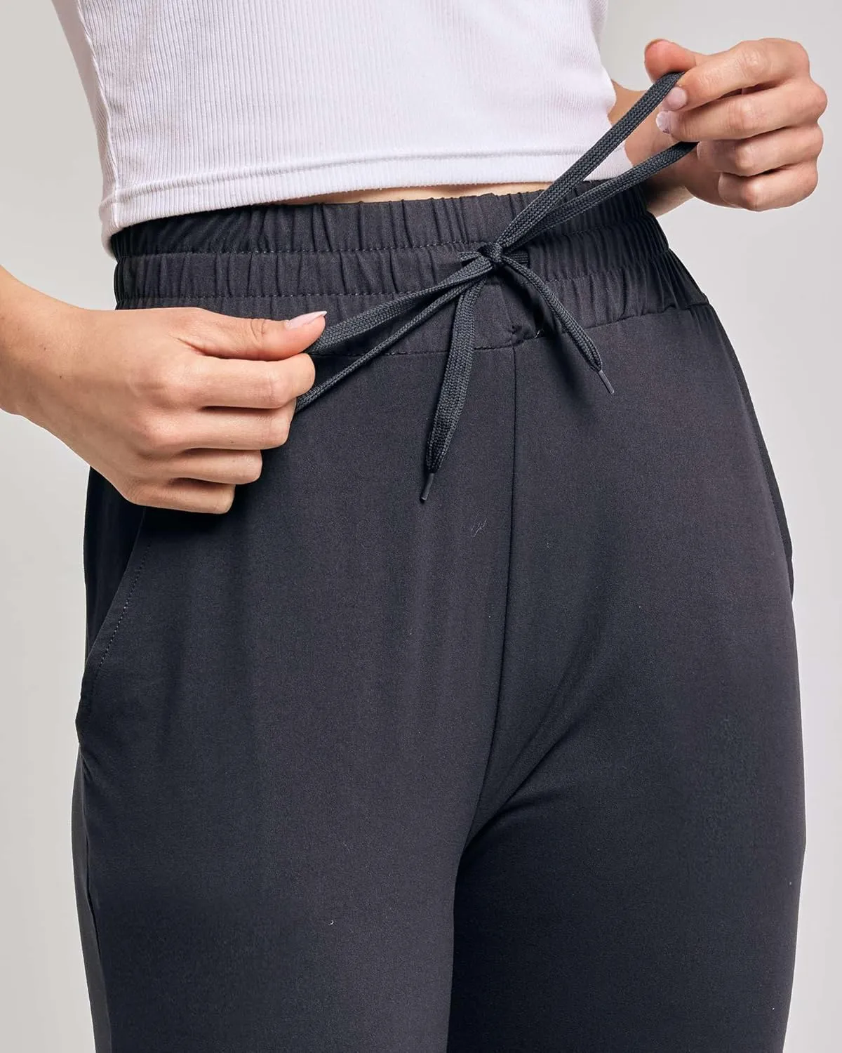 Real Essentials 3-Pack: Women's Ultra Soft Lounge Capri Joggers Sweatpants Athletic Yoga with Pockets(Available in Plus Size)