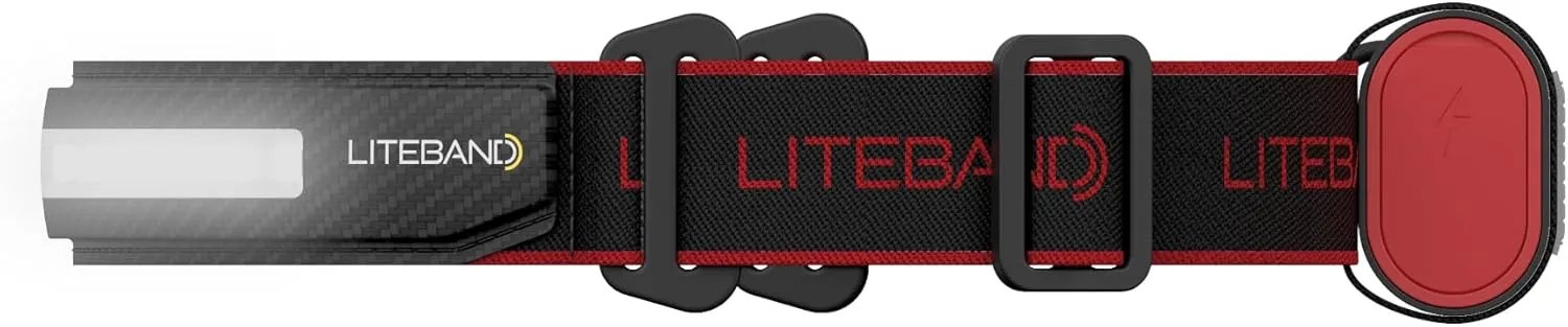Rechargeable LED Headlamp - Liteband PRO PureHD 1400 Lumens Super Bright Head Lamp, Battery Powered Tactical Headlamps, Camping, Running, Hard Hat Light, Best Rated Forehead Flashlight, Carbon