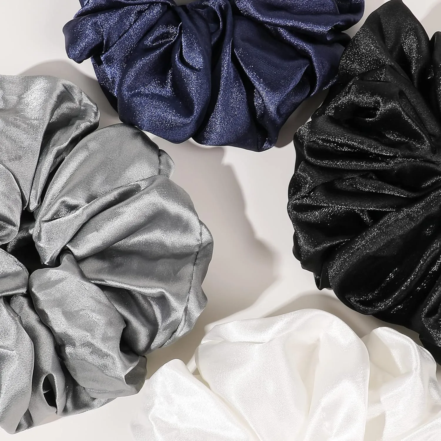 Silk Satin Hair Scrunchies for Women Girls Big Large Jumbo Scrunchie for Sleep Cute Gaint Oversize Scrunchy for Thick Hair