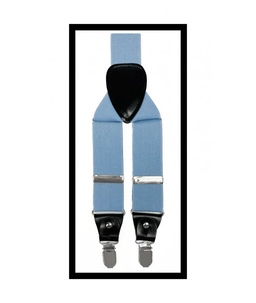Sky Blue Men's Convertible Suspenders