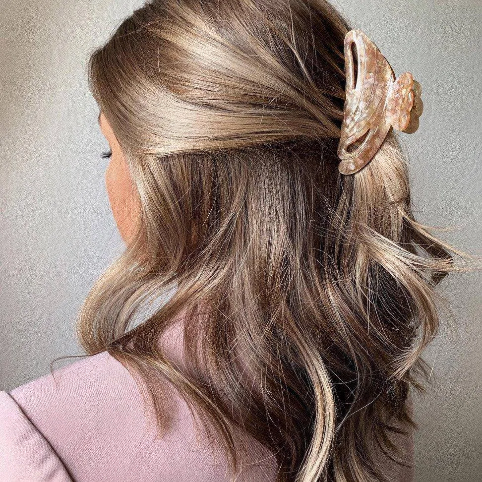 Solid Hair Clip - Beige