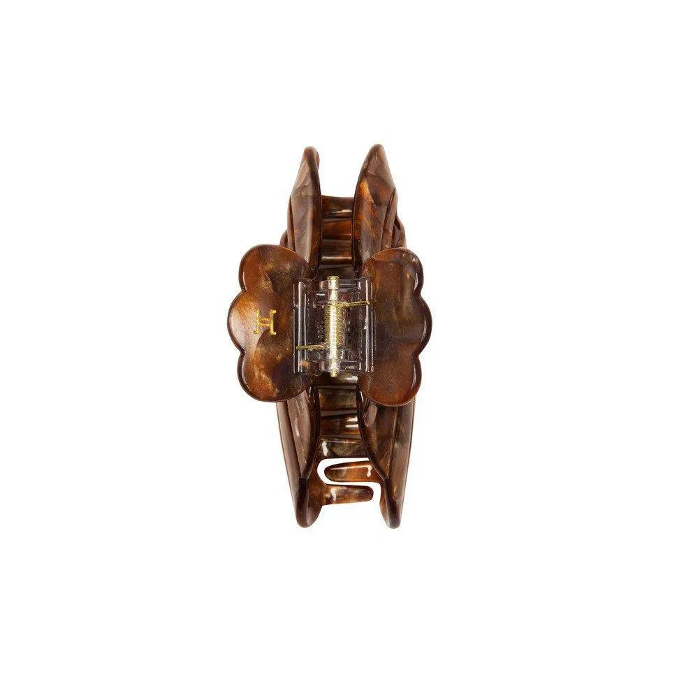 Solid Hair Clip - Brown