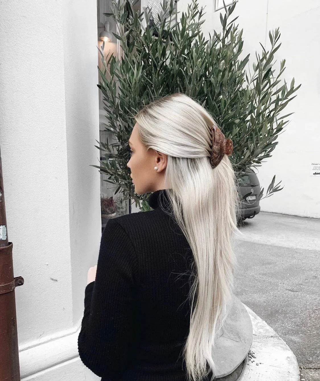 Solid Hair Clip - Brown