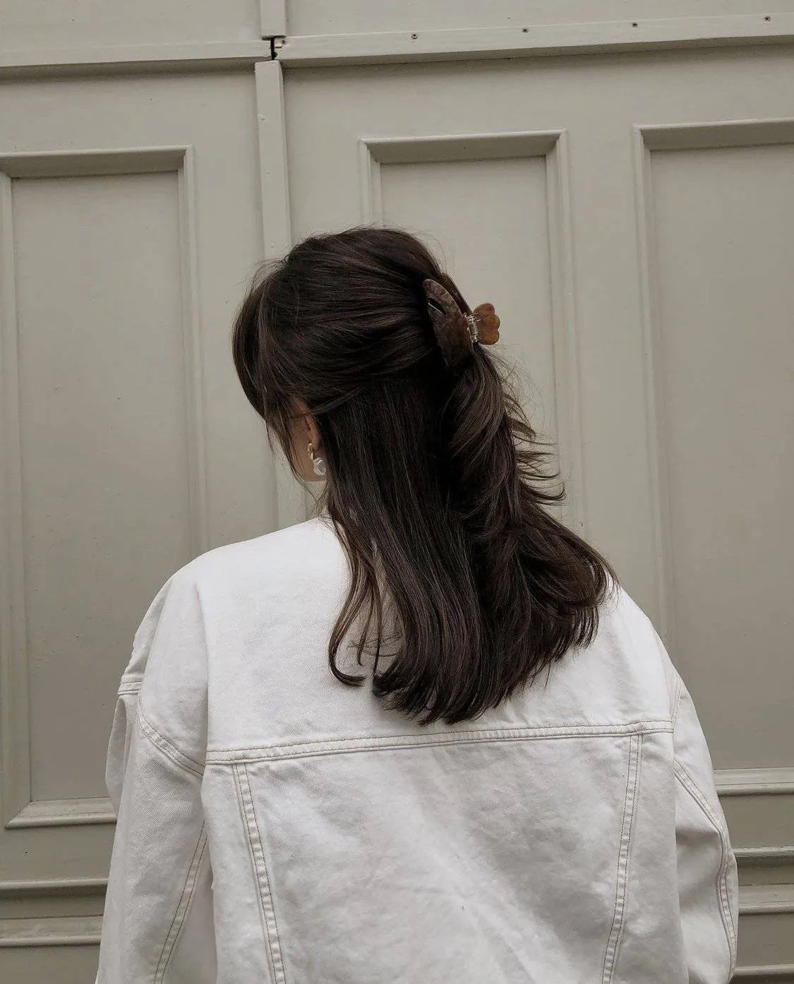 Solid Hair Clip - Brown