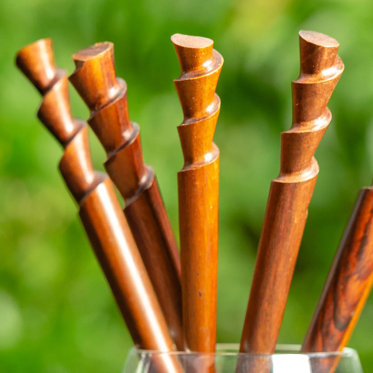 Spiral Wooden Hair Stick