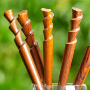 Spiral Wooden Hair Stick