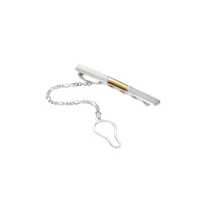 Sterling Silver & Gold Plated Tie Slide on Chain