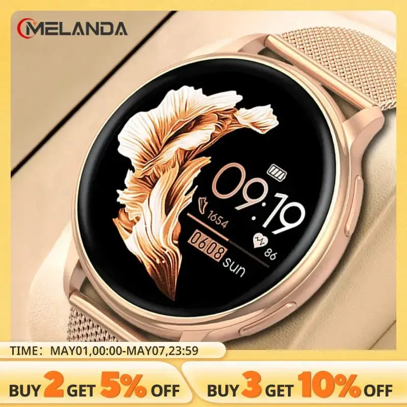 Stylish Heart Rate Smartwatch for Women with Fitness Tracker Features