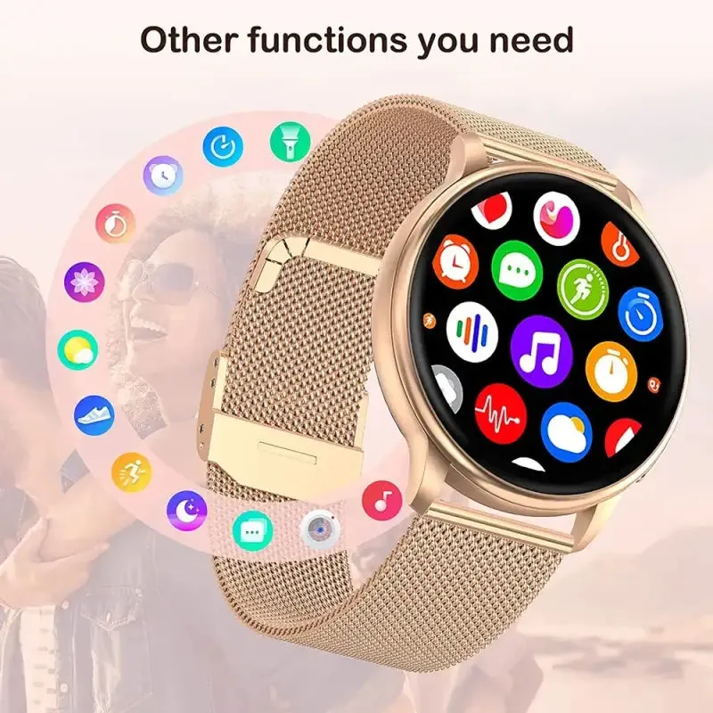 Stylish Heart Rate Smartwatch for Women with Fitness Tracker Features