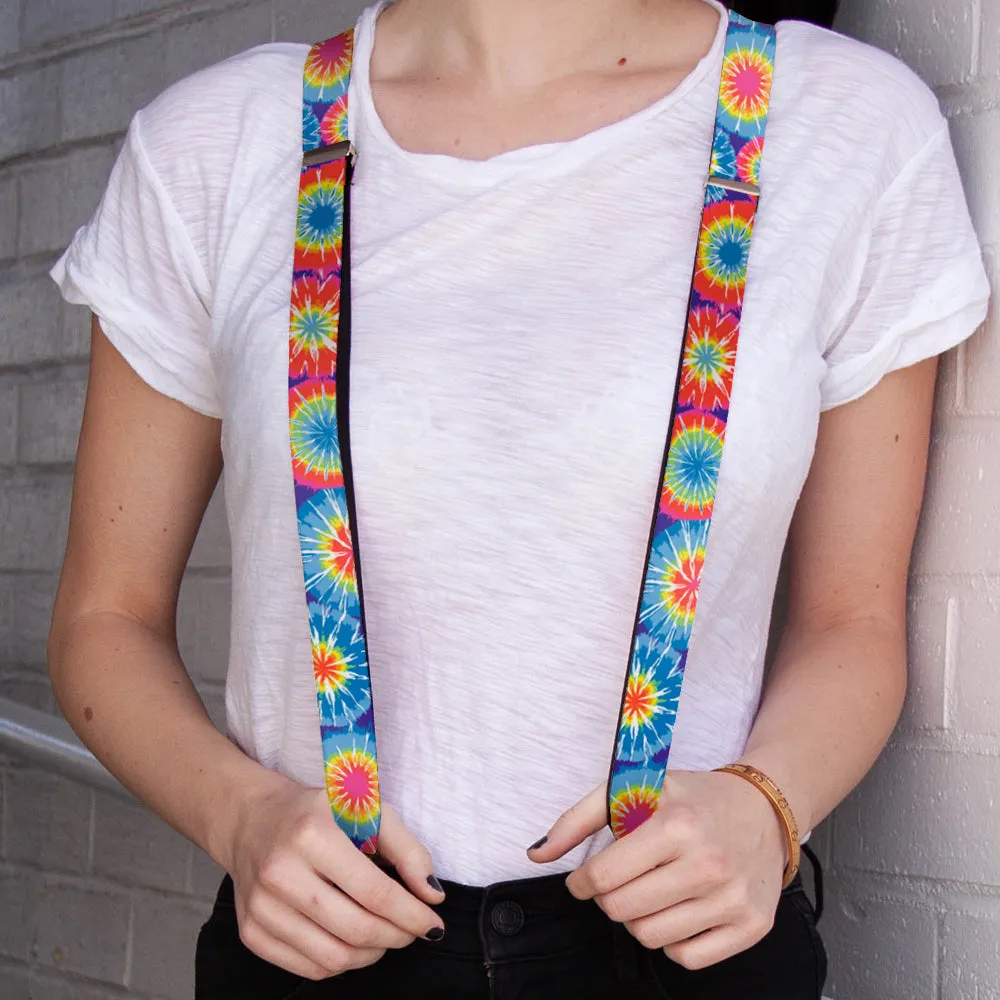 Suspenders - 1.0" - 70's Tie Dye