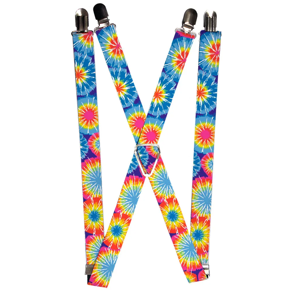 Suspenders - 1.0" - 70's Tie Dye