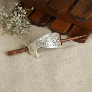 Teejh Fatima Silver lossy Bun Stick